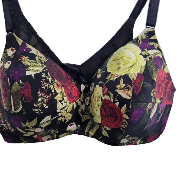 Torrid Black Floral Dream Wire - Free Bra Size 40C NWOT 6424-0808 - Picture 2 of 5